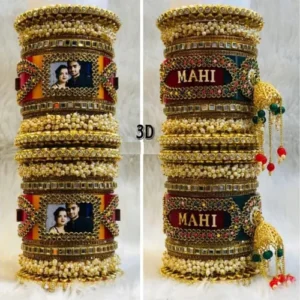 Customized bangle with photo and name
