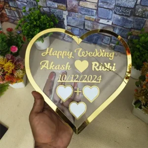 Customized wedding thumb photo frame