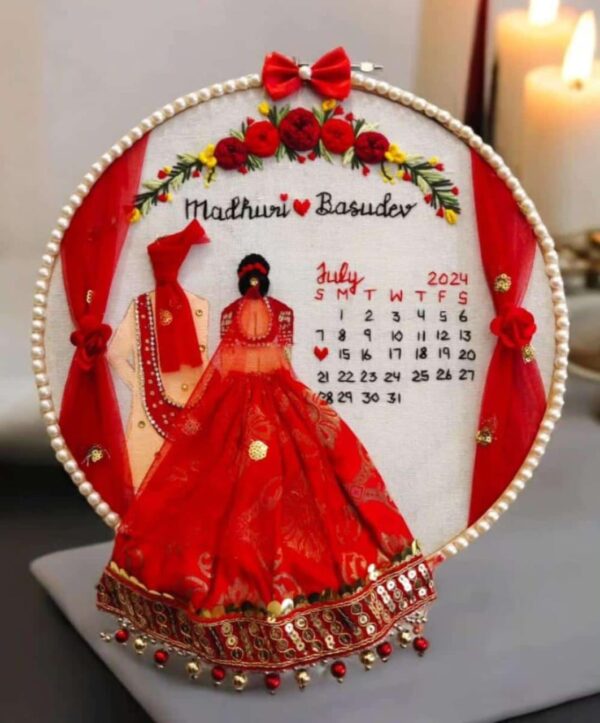 couple wedding embroidery gift