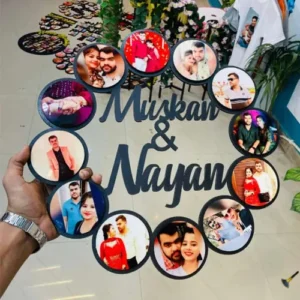 Couple  Photo frame with name