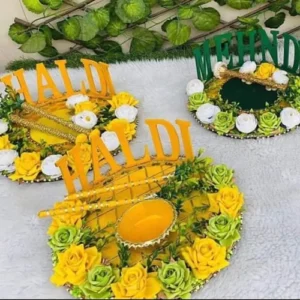 Haldi and mehndi plate