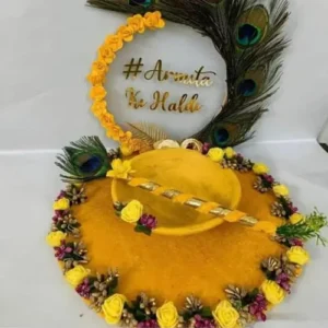 Haldi plate with name