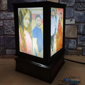 Rotation lamp with photo