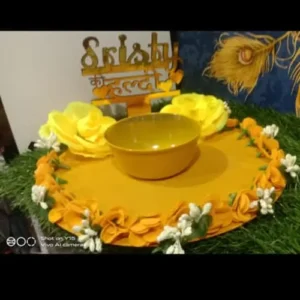 Haldi plate with name