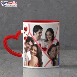 Red heart mug