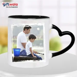 Black heart mug