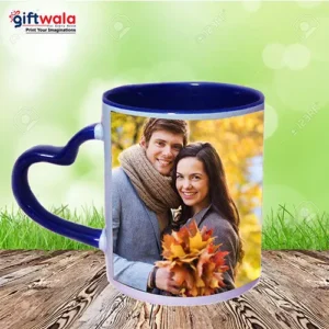Blue heart mug