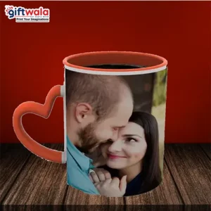 Red heart mug