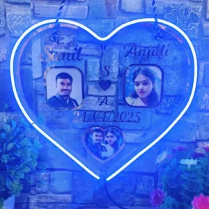 Couple neon  photo frame